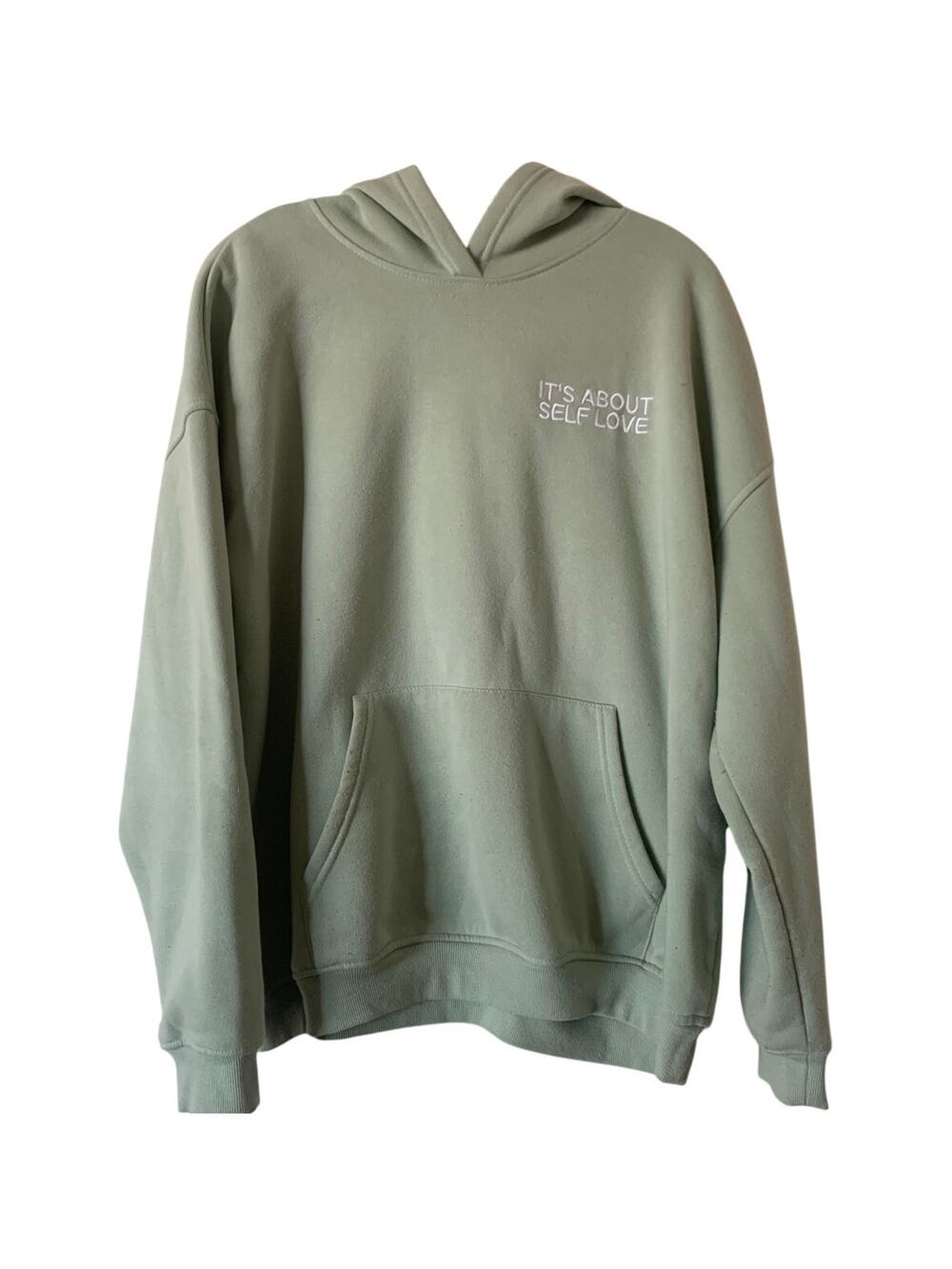 Self Love Xxl Reset Recharge Repeat Long Sleeve Hoodie Sweatshirt Sage Green